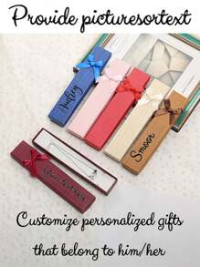 1pc nieuwe eenvoudige stijl kettingdoos, mooie geschenkdoos, penverpakking, logo bedrukte papieren doos, aanpassen