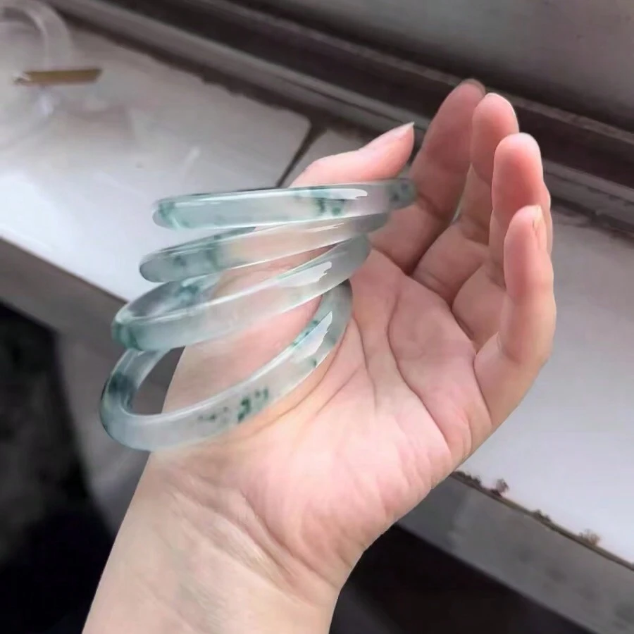 1 Vòng Tay Ngọc Ngọc Xanh, Vàng, Tím, Trắng, Vòng Tay Đá Quý, Vòng Tay Đá Quý Cao Cấp, Vòng Tay Handmade - Heal Protect Vòng Tay May Mắn Hộp Trang Sức Vòng Tay (56-62 Mm) Vòng Tay Thời Trang Quà Tặng, Quà Tặng Cho Nàng.
