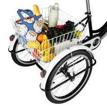 Triciclo de 20 pulgadas para adultos, bicicleta de 3 ruedas con cesta de la compra, engranajes para adultos, triciclo y triciclo para adultos mayores - Negro - Ver 4