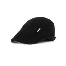 男女跨境新款貝雷帽，春秋戶外棒球帽，英式復古前衛帽 - 咖啡棕 - 查看 1