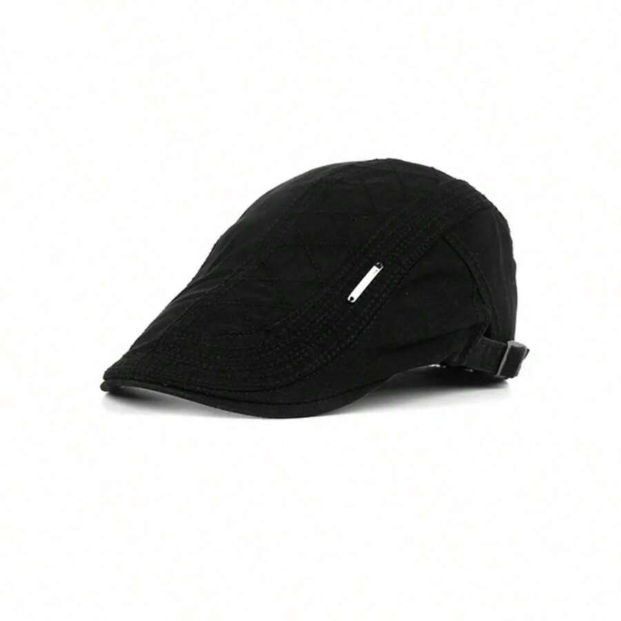 男女跨境新款貝雷帽，春秋戶外棒球帽，英式復古前衛帽 - 咖啡棕 - 查看 1