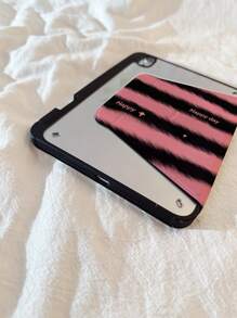 1 件时尚黑色和粉色条纹字母双面印刷 720 度可旋转亚克力水晶透明防摔平板电脑保护壳带笔槽，兼容华为、iPad、小米 - 彩色 - 查看 10