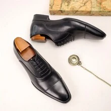 Quadratisch spitzige Budapester Herrenschuhe, klassische formelle Business Lässig Lederschuhe für Hochzeit, Besprechung, Büro