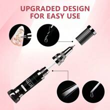 GLOZ 2支装美甲水钻凝胶，升级版凝胶指甲油，带刷头和笔尖，超强粘性，精准适用于美甲饰品、水晶水钻、珠子、花朵和3D装饰，8毫升*2支 - 無色 - 查看 5