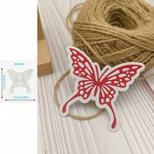 1入組金屬蝴蝶裝飾品，適用於卡片製作，各種尺寸的模切模具