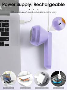 1 pezzo Spazzolino elettrico ricaricabile portatile da 400 mAh, rimuovi pelucchi, sfilacciature e pallini dai tessuti senza danneggiare gli indumenti