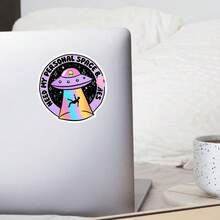 1PC Need My Personal Space Sticker - Anxious, Dead Inside Alien UFO Theme, Cute Popular Decal For Anxiety Awareness - Durable, Waterproof Vinyl, Perfect For Laptops, Water Bottles, Cars - Unique Self-Expression For Introverts And Space Lovers - Multicolor - View 6