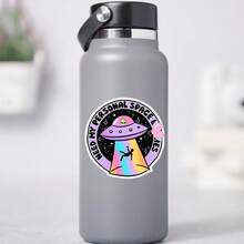 1PC Need My Personal Space Sticker - Anxious, Dead Inside Alien UFO Theme, Cute Popular Decal For Anxiety Awareness - Durable, Waterproof Vinyl, Perfect For Laptops, Water Bottles, Cars - Unique Self-Expression For Introverts And Space Lovers - Multicolor - View 3
