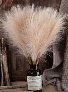 5入組人造蘆葦花束拉丁草，適用於家居臥室或書房裝飾 - 杏色 - 查看 1