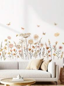 mama look 2pcs Bohemian Style Large Flower Wall Decals, Bedroom Living Room Background Decorative Stickers, PVC Material, Self-Adhesive And RemovableVinly Decal,For Bedroom Decor,Room Decor Items,For Haloween Decor,Fall Decor,Classroom Decorations,Removable Sticker,Stickers,Wall Decal,Vinly Decal For Home Decorations,Spring Decoration Items Refesh Your Home,Rama Decoration Stickers Gifts Birthday Graduation