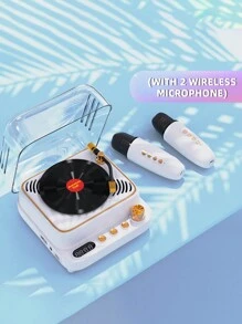 Kinglucky H6無線揚聲器，迷你卡拉OK立體聲揚聲器，便攜式戶外卡拉OK音響系統，適用於男孩和女孩的精美生日禮物，藍牙/TF/AUX - 彩色 - 查看 11