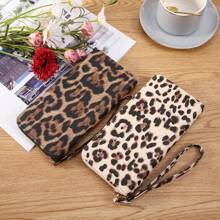Fashion New Leopard Print Wrist Wallet Personalized Multi-Compartment Card Holder Clutch Bag With Large Capacity Versatile Small Coin For Women Wallet Purse Wallet Long Wallet - Brown - View 3