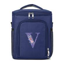 1入組大容量簡約鯉魚印刷袋，多功能便攜保溫袋，女士禮物，禮物圖案印刷保溫袋，最佳的大容量購物袋午餐袋，適用於女性、女友和家庭，最好的老師禮物，母親、媽媽、母親的禮物，適用於學校、購物、旅行、聚會及教室收納袋老師收納袋教室袋教室收納袋的銷售 - 藏蓝色 - 查看 14