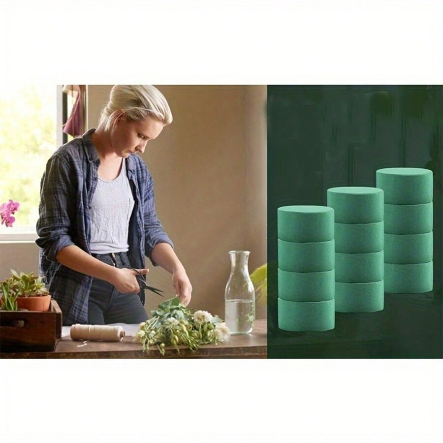 プレミアムウェットフローリストフォームシリンダー 4個セット、花嫁のためのフレッシュフラワーディスプレイアレンジメント、ウェディングパーティー