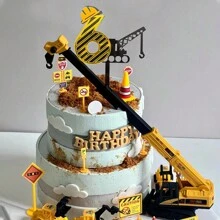 Set de 3 decoraciones para tartas de cumpleaños con números del 1 al 9 para fiestas de cumpleaños de niños de 1 a 9 años, también para decoración de tartas de Navidad - multicolor - Ver 4