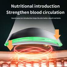 Neck Beauty Instrument Triple Colour Light Face Beauty Device Face Massager, 3 Adjustable Modes, The First Choice Of Gift For Woman And Girls - Black - View 6