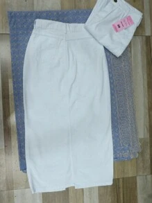 Women Denim Skirts - Rửa trung bình - Xem 2