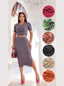 Women Two-Piece Outfits - 綠色 - 查看 1