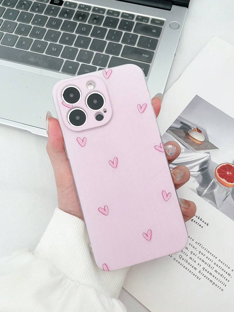 1pc Transparent Shockproof Painted Phone Case, Compatible With IPhone, Matte Painted TPU Protective Case Waterproof Anti-Fall Scratch Resistant - Multicolor - View 1