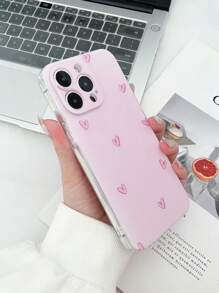 1pc Transparent Shockproof Painted Phone Case, Compatible With IPhone, Matte Painted TPU Protective Case Waterproof Anti-Fall Scratch Resistant - Multicolor - View 3