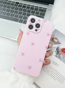 1pc Transparent Shockproof Painted Phone Case, Compatible With IPhone, Matte Painted TPU Protective Case Waterproof Anti-Fall Scratch Resistant - Multicolor - View 2