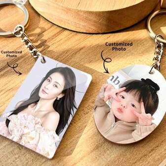 Personalized Photo Keychain, Custom Message Keyring For Boyfriend Girlfriend, Valentine's Day, Music, Love, Birthday, Wedding, Christmas, Mother's And Father's Day Gift, Double-Sided Picture, Engraved,Stainless,Colorful,Cute,Adorable,Funny,Kawaii,Y2K,Stylish,Unisex,Casual,Custom,Personalized,Unique,Customized,Ideal Gifts For Him,Ideal Gifts For Her,Her,Boyfriend,Girlfriend,Family,Friends,Chic Autumn,Apparel Accessories,Customized Keychains & Accessories