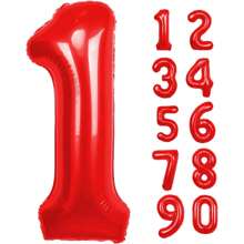 40 Zoll Rote Nummer Luftballon, riesiger großer Folie Ballon für Geburtstage, Jahrestage, Abschlussfeier, Geburtstagsdekoration, Abschlussfeier-Saison, Muttertagsdekoration