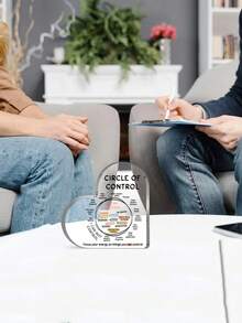 1 CÁI "Những thứ tôi có thể kiểm soát" Trang trí sức khỏe tâm thần, Quà tặng hình trái tim bằng acrylic cho phòng điều trị - Trang trí văn phòng của nhà tâm lý học - Văn phòng trị liệu/Lớp học/Phòng khách/Nghệ thuật trang trí phòng ngủ - Nhiều màu - Xem 5