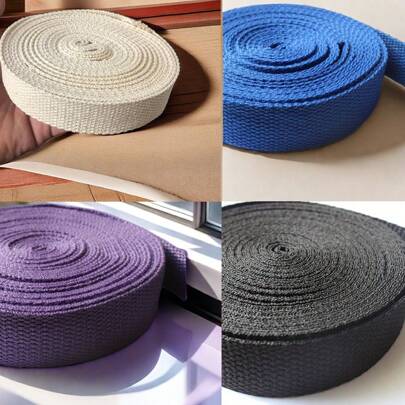 لفة واحدة من حزام الظهر القماشي بطول 236.22 بوصة / 393.7 بوصة وعرض 0.98 بوصة ، متضمن قماش التعبئة ، أربطة منسوجة بيج ، قيد للحيوانات الأليفة