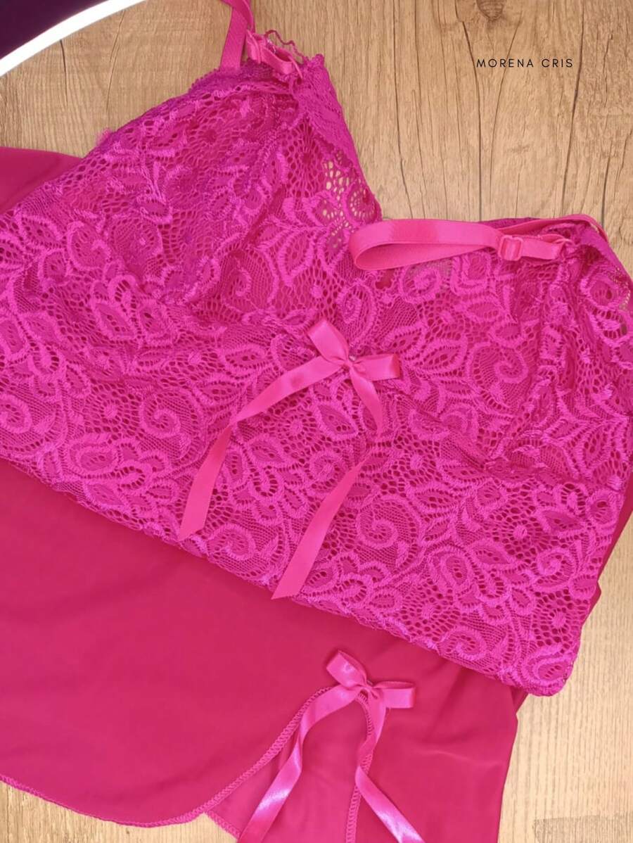 Women Nightgowns & Sleepshirts - Màu Hồng Tươi - Xem 1