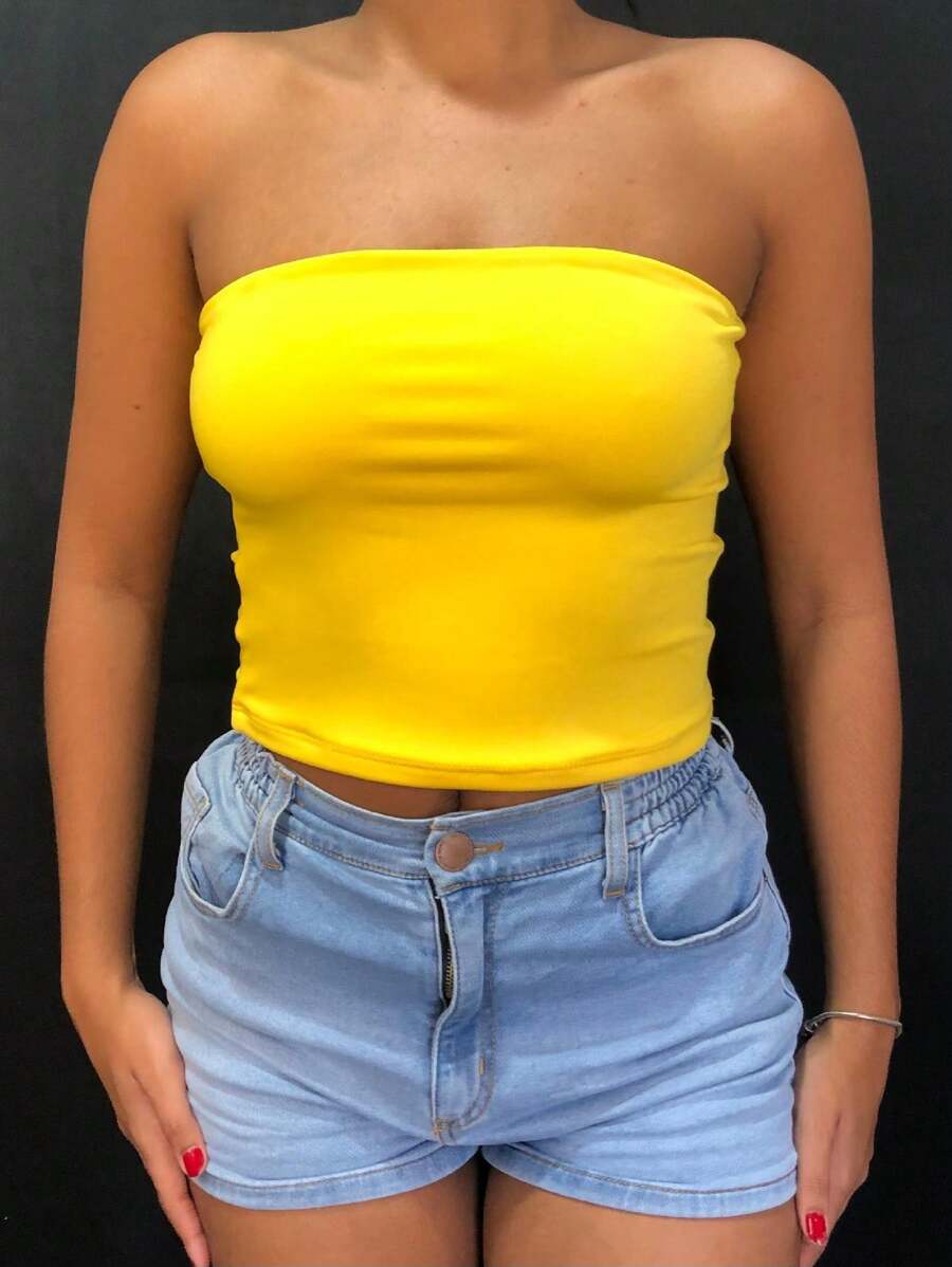 Women Tops - สีเหลือง - ดู 1