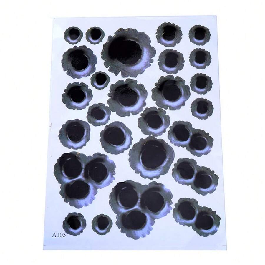 Car Stickers 3D Bullet Hole Waterproof Funny Decal Car-Covers - Black - View 1