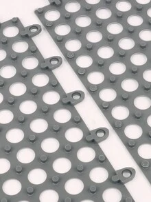 Bathroom Anti-Slip Mat, Shower Room Bathtub Floor Rug, Waterproof Perforated Toilet Bath Mat - Grey - View 10