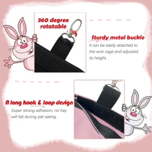 Kaninchen Heubag Feeder, rosa 600D Oxford-Tuch-Gewebe Heu hängender Feeder-Aufbewahrung für Kaninchen, Chinchilla und kleine Tiere