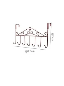 1pc Behind The Door Hook Wall Hanging Hangers Creative Non-Trace Strong Hanging Hook Free Punching Clothes And Hats Storage Rack - Multicolor - View 2