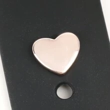 1pc New Rose Golden Women Glossy Heart Watch Band Charm Decoration Compatible With Apple Watch Band Accessories Compatible With Galaxy Watch Series Strap Charm Decor