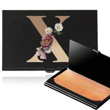 Card Box Card Case Aluminum Alloy Card Cases Men Metal Slim Gold Flower Letter Print Wallets Card Cover Card Holder Wallet Business Card Holder Credit Card Holder For Men Card Wallet - Black - View 18