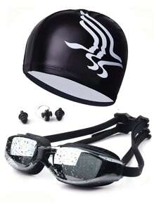SHENYU Swimming Goggles, Cap, Earplugs And Nose Clip Set