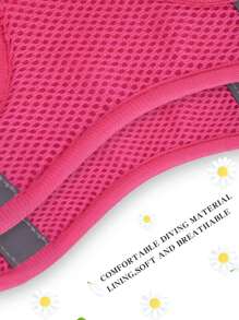 HP404 印花聚酯反光寵物背心，胸前和背後有帶子設計，適用於中小型犬