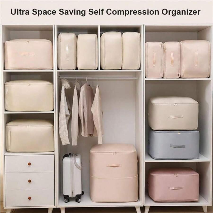 Space Saving Self Compression Organizer, 2024 New Compression Duvet
