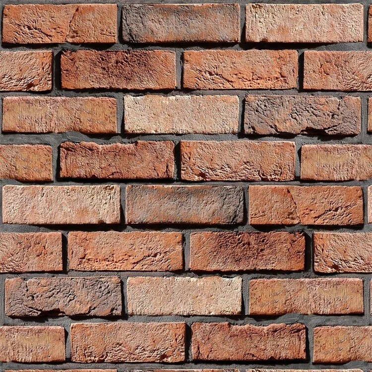 Papel de Parede Autoadesivo Vinílico Tijolinhos Concreto Lajota Muro Decoração Quarto Sala Churrasqueira Área Gourmet - Tijolinho - Visão 7