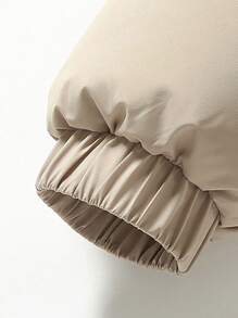 New Casual Oversized Corduroy Patchwork Stand Collar Loose Warm Outwear Jacket