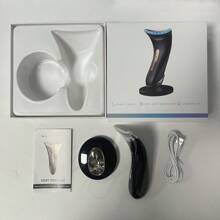 Neck Beauty Instrument Triple Colour Light Face Beauty Device Face Massager, 3 Adjustable Modes, The First Choice Of Gift For Woman And Girls - Black - View 9