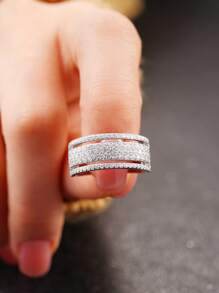 1 PC Classical 925 Sterling Silver Cubic Zirconia Rings Wedding Jewelry For Women Fine Jewelry - 1# - View 2