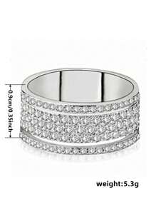 1 PC Classical 925 Sterling Silver Cubic Zirconia Rings Wedding Jewelry For Women Fine Jewelry - 1# - View 5