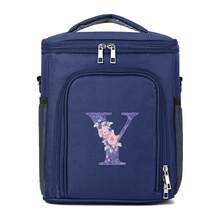 1入組大容量簡約鯉魚印刷袋，多功能便攜保溫袋，女士禮物，禮物圖案印刷保溫袋，最佳的大容量購物袋午餐袋，適用於女性、女友和家庭，最好的老師禮物，母親、媽媽、母親的禮物，適用於學校、購物、旅行、聚會及教室收納袋老師收納袋教室袋教室收納袋的銷售 - 藏蓝色 - 查看 9