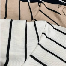 Women Tank Tops & Camis - 條紋卡其色 - 查看 3