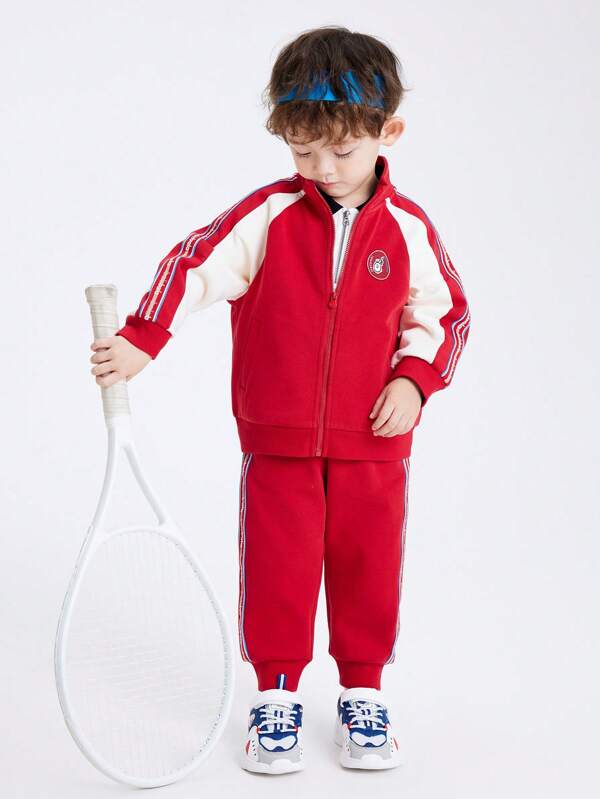 Balabala Kinder modisches Set Farbblockdesign Zweiteiler Outfit Neu 2024