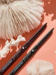 光滑眼線筆，防水快乾眼線筆，持久不暈染眼線化妝工具 - 黑色 - 查看 2