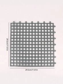 Bathroom Anti-Slip Mat, Shower Room Bathtub Floor Rug, Waterproof Perforated Toilet Bath Mat - Grey - View 2